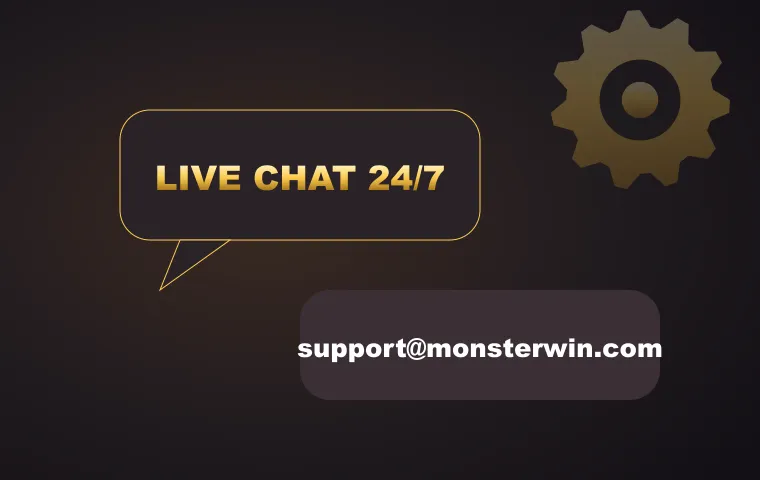 MonsterWin casino support: live chat around the clock and the support email